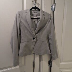 H&M Grey Blazer with Button, Size 4, New With Tags